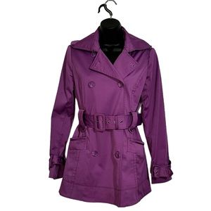 Kenar Purple Trench Coat/Rain Coat Sz S